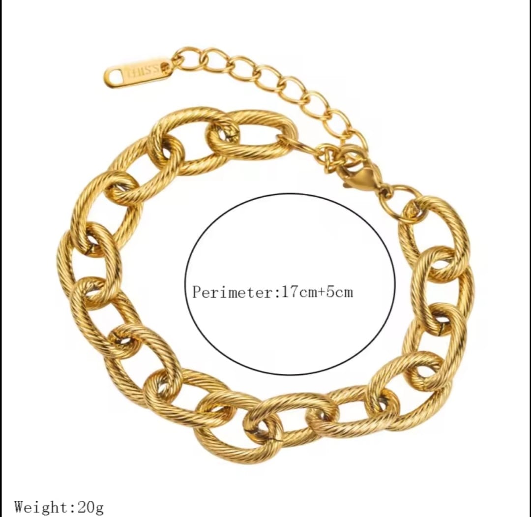 18K Gold Plated Stainless Steel Bracelet