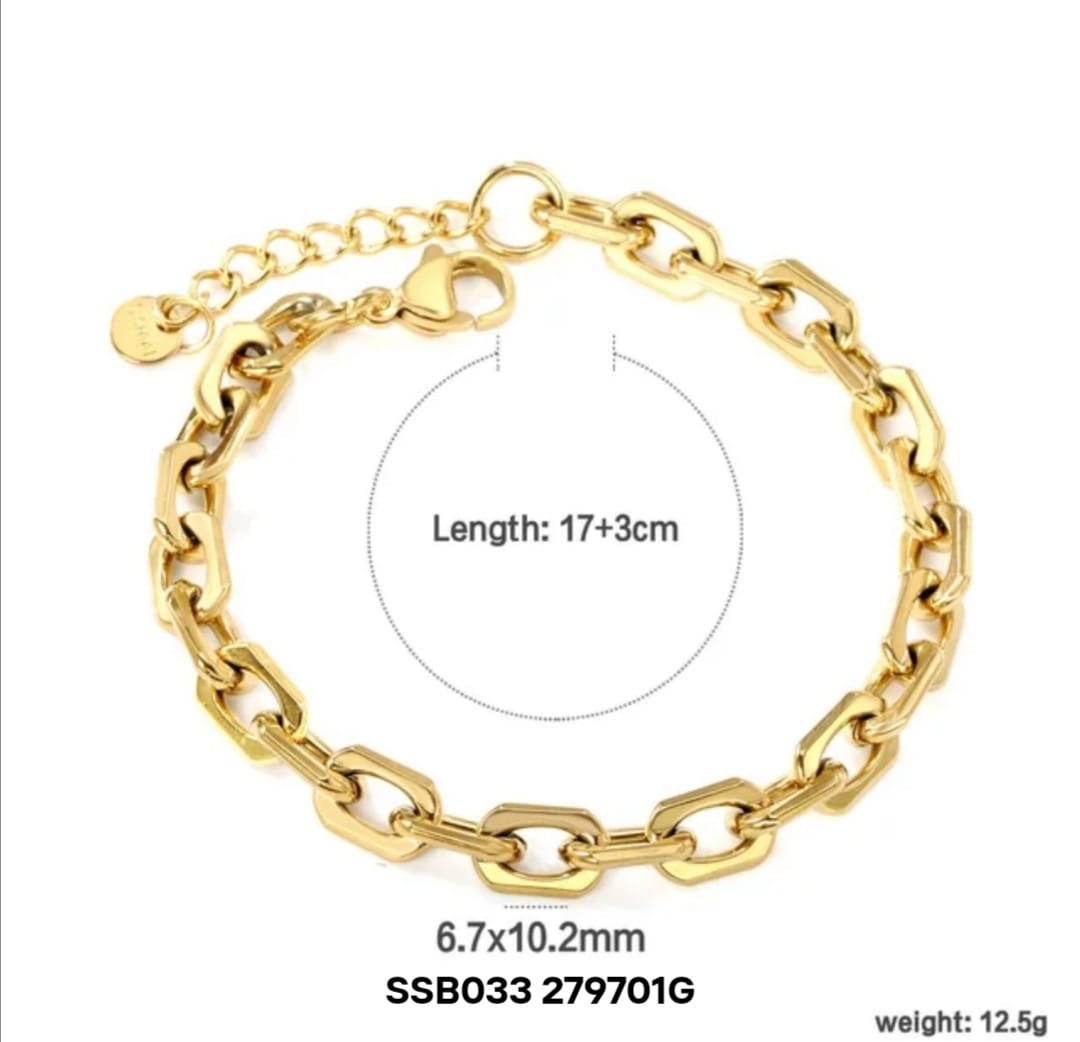 18K Gold Plated Stainless Steel Bracelet