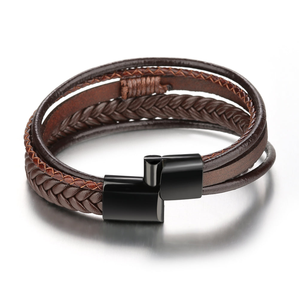 5 LAYERS LEATHER BRACELET