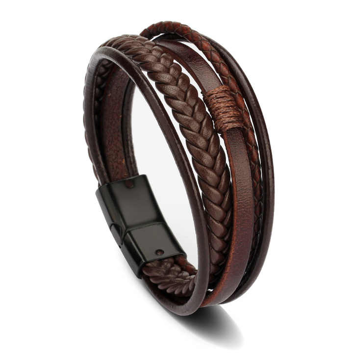 5 LAYERS LEATHER BRACELET