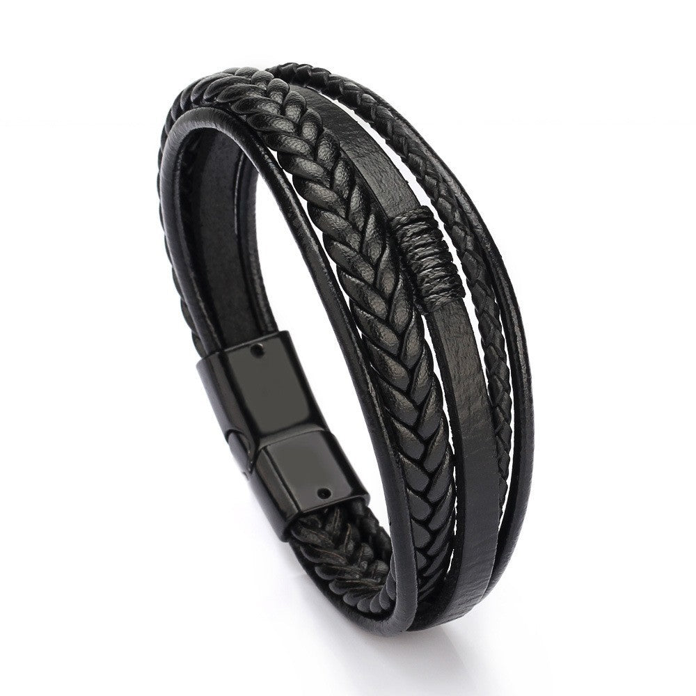 5 LAYERS LEATHER BRACELET