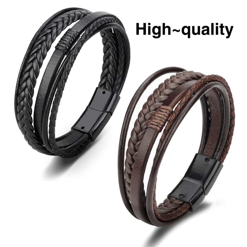 5 LAYERS LEATHER BRACELET
