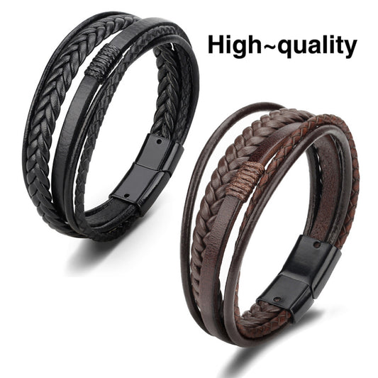 5 LAYERS LEATHER BRACELET