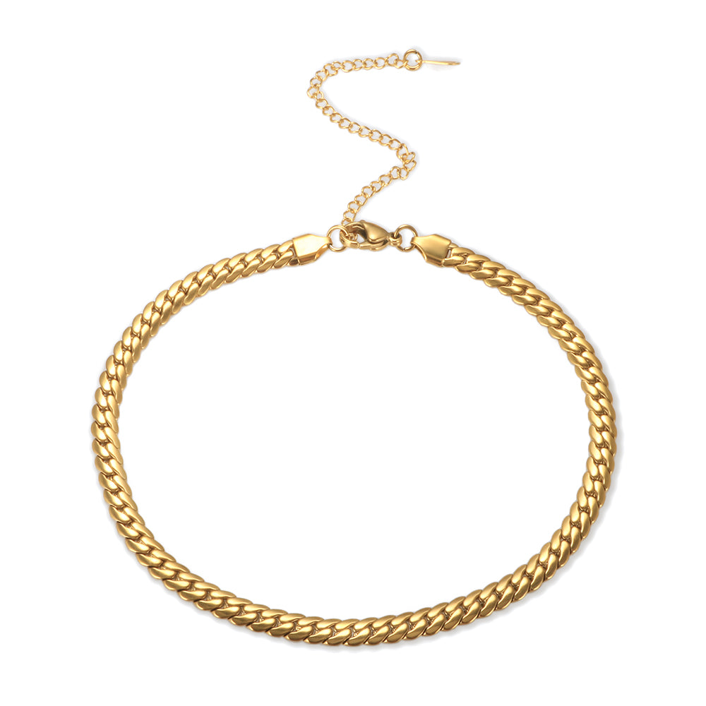 18K PVD Gold Plated Waterproof Fashion Stainless Steel Women Necklace