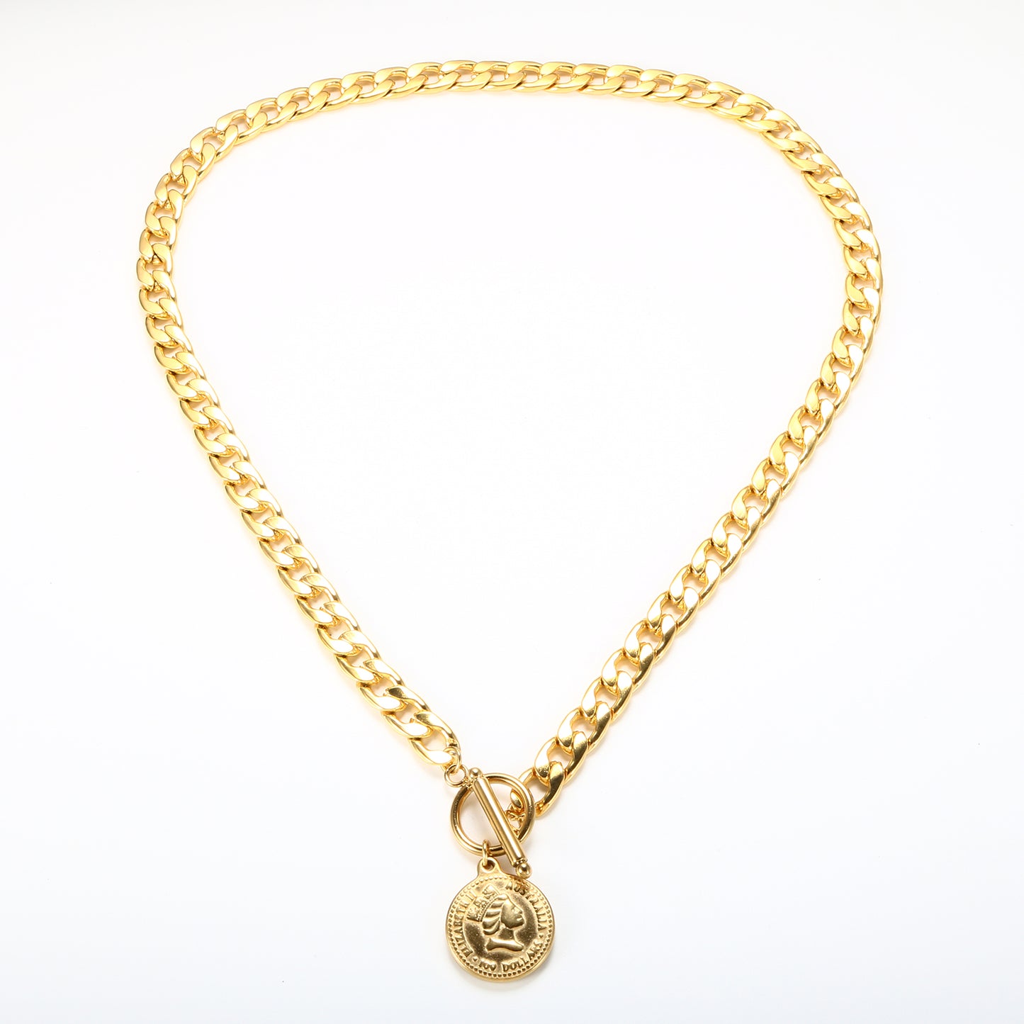 18K  Gold Plated Waterproof Fashion Stainless Steel Necklace