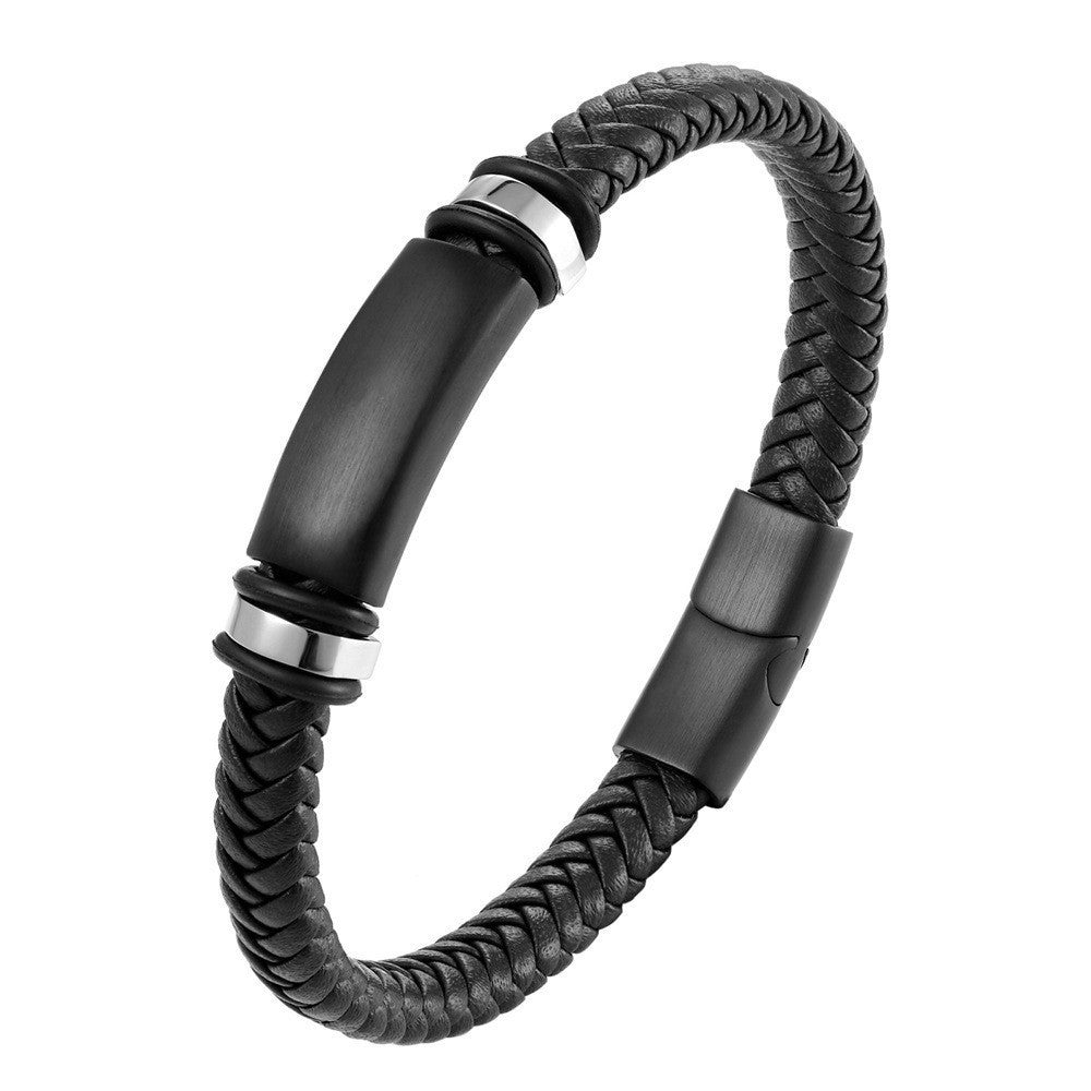 Vintage Woven Men's Leather Bracelet