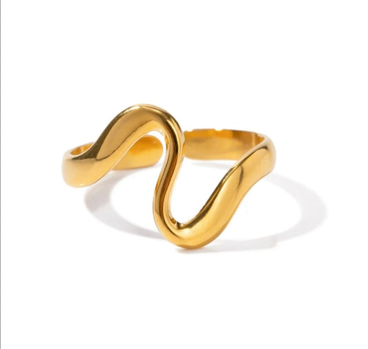 DAILY SIMPLE MINIMALIST IRREGULAR CURVED RING