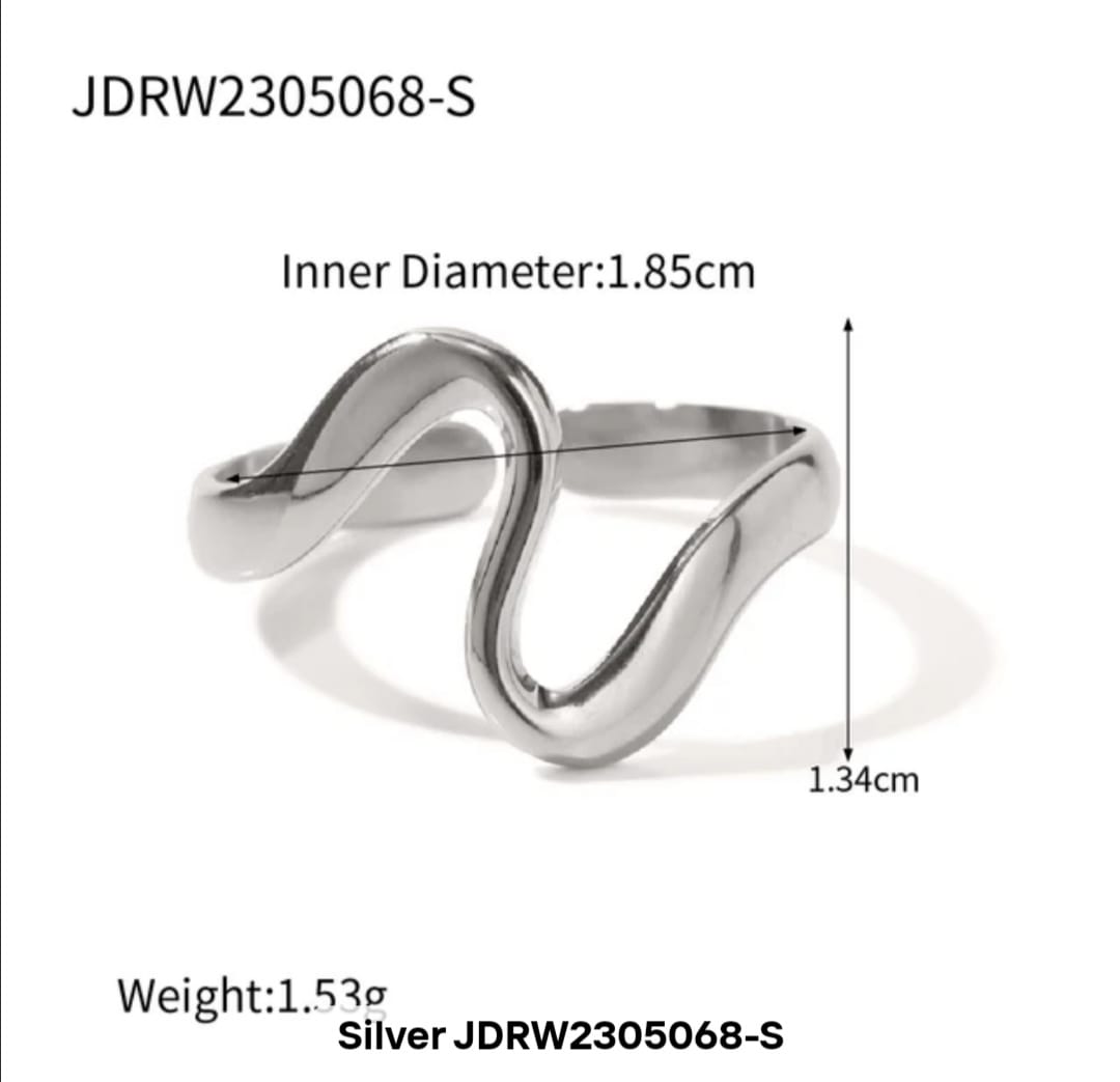 DAILY SIMPLE MINIMALIST IRREGULAR CURVED RING