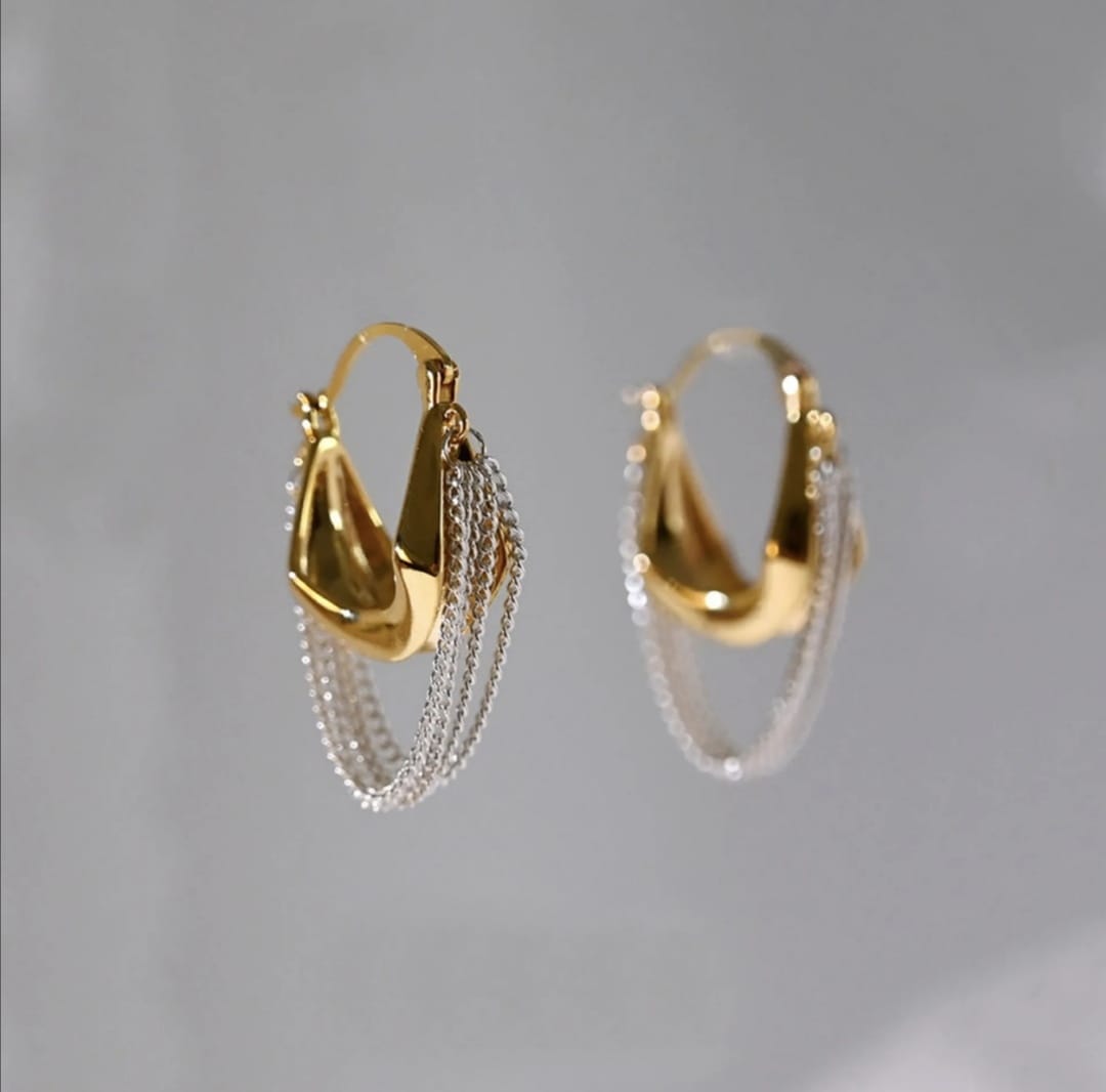 LUXURY FRENCH STYLE EARNINGS TASSEL DESIGN DROP