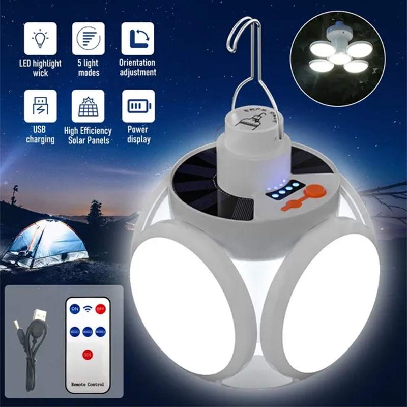 USB-Solar Rechargeable Lamp -Remote Control