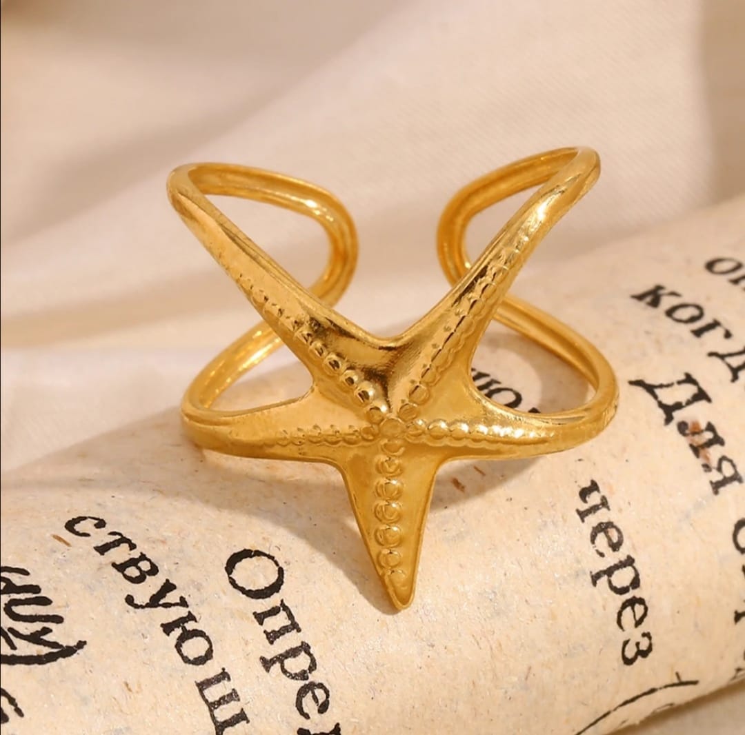 STARFISH ENGRAVED RING