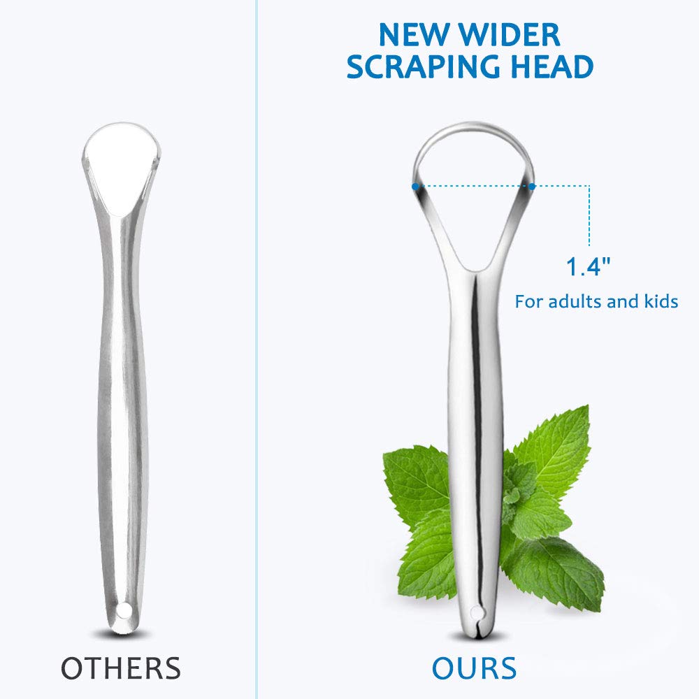 Stainless Steel Double Layer Tongue Scraper