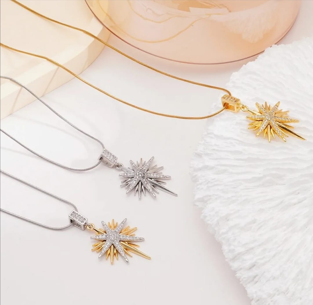 SUNFLOWER PENDANT NECKLACE