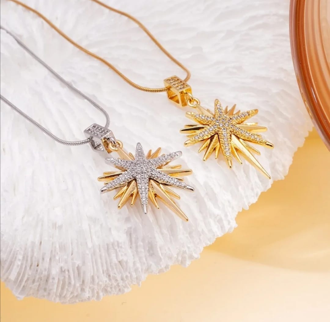 SUNFLOWER PENDANT NECKLACE