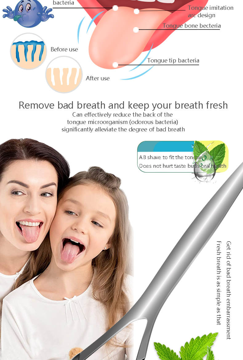 Stainless Steel Double Layer Tongue Scraper
