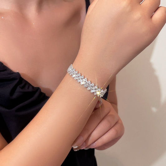 Zircon Silver Female Bracelet